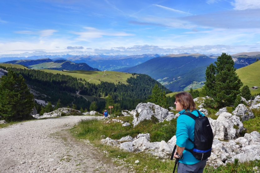Blick übers Grödnertal