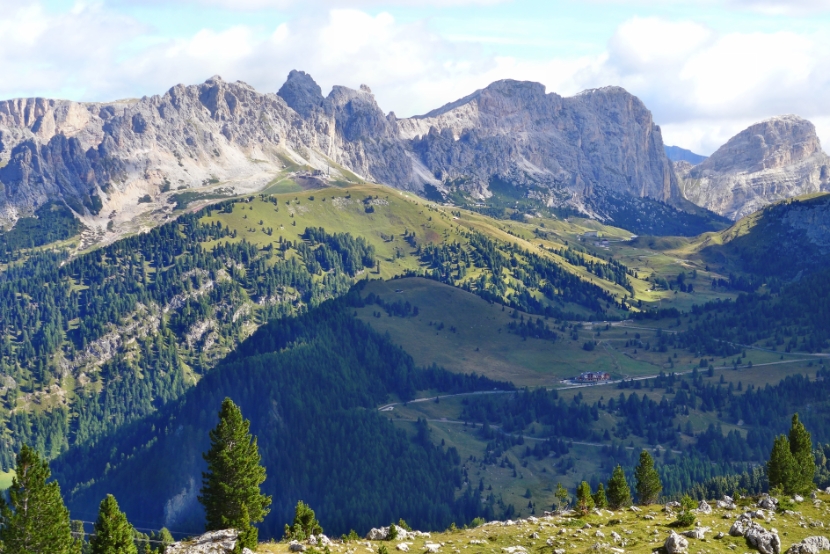 Blick zum Grödnerjoch