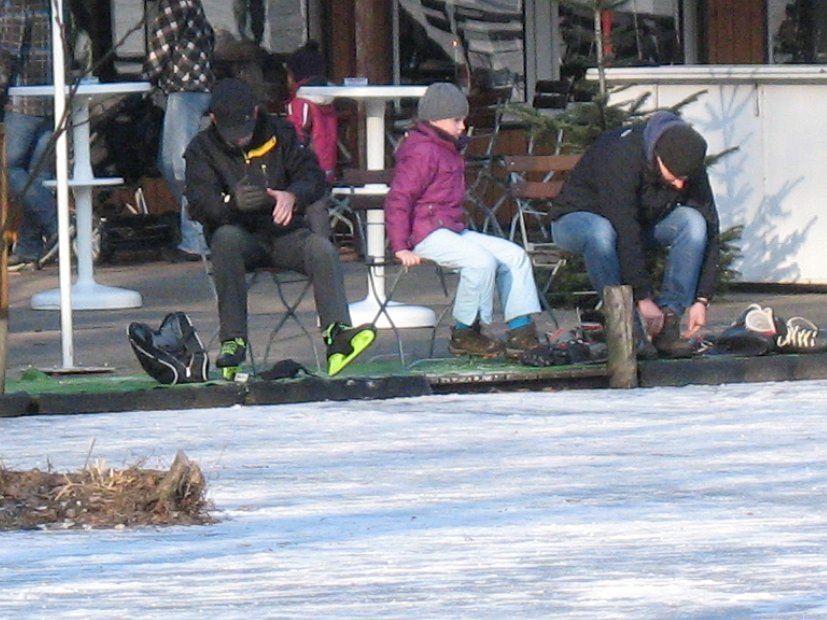 Hücker Moor, Schlittschuhlaufen